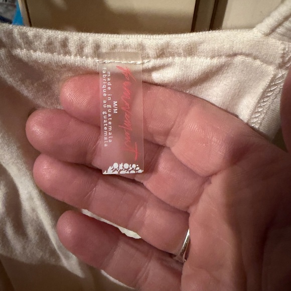 FP Movement by Free People Cream Romper with Coral Stripes - Picture 2 of 3